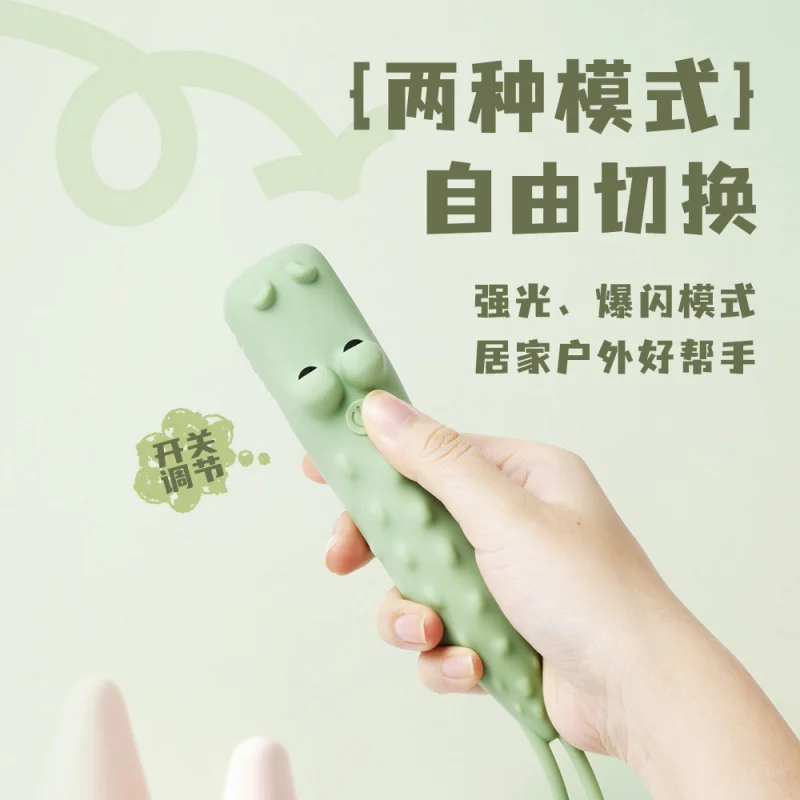 New Animal Silicone Flashlight, USB Rechargeable Cute Cartoon Handheld Night Light, Portable Mini Lamp for Kids Bedroom Outdoor