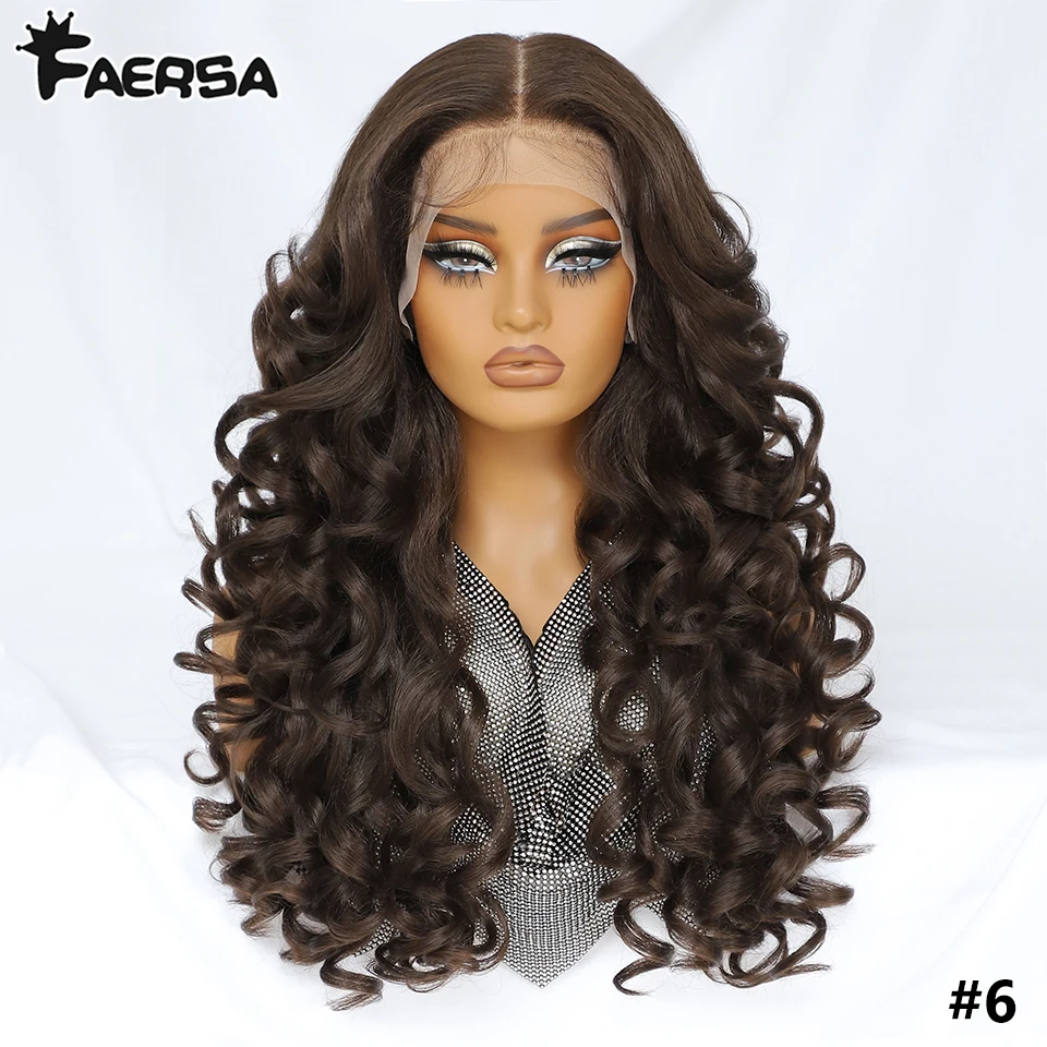 Latisha 13X6 HD 13X5X1 Synthetische Lace Front Pruiken Krullend Pre Geplukt Kant Frontale Pruik met pony voor Vrouwen Hoogtepunt met Babyhair