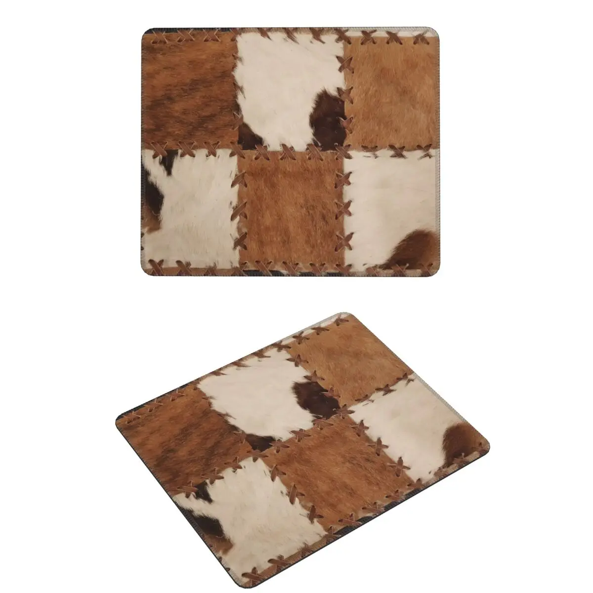 

Лоскутный коврик для мыши из воловьей кожи в деревенском стиле в стиле вестерн, коврик для мыши, компьютерная клавиатура, коврик для мыши, геймерский коврик для ноутбука, офисные аксессуары, настольные коврики