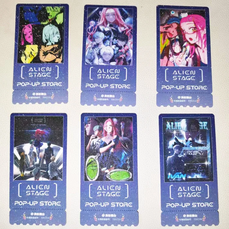 6 unids/pack billetes conmemorativos Alien Stage TV Merch Fans colección tarjeta Mizi Sua Ivan hasta Hyuna Luka regalo del Día de San Valentín