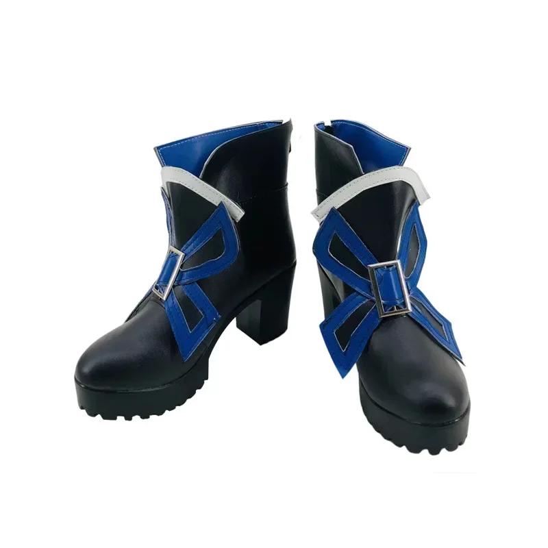 Genshin Impact Focalors Furina Hydro God Archon Cosplay Shoes stivali con tacco Set completo gioco Halloween Birthday Cosplay Shoes