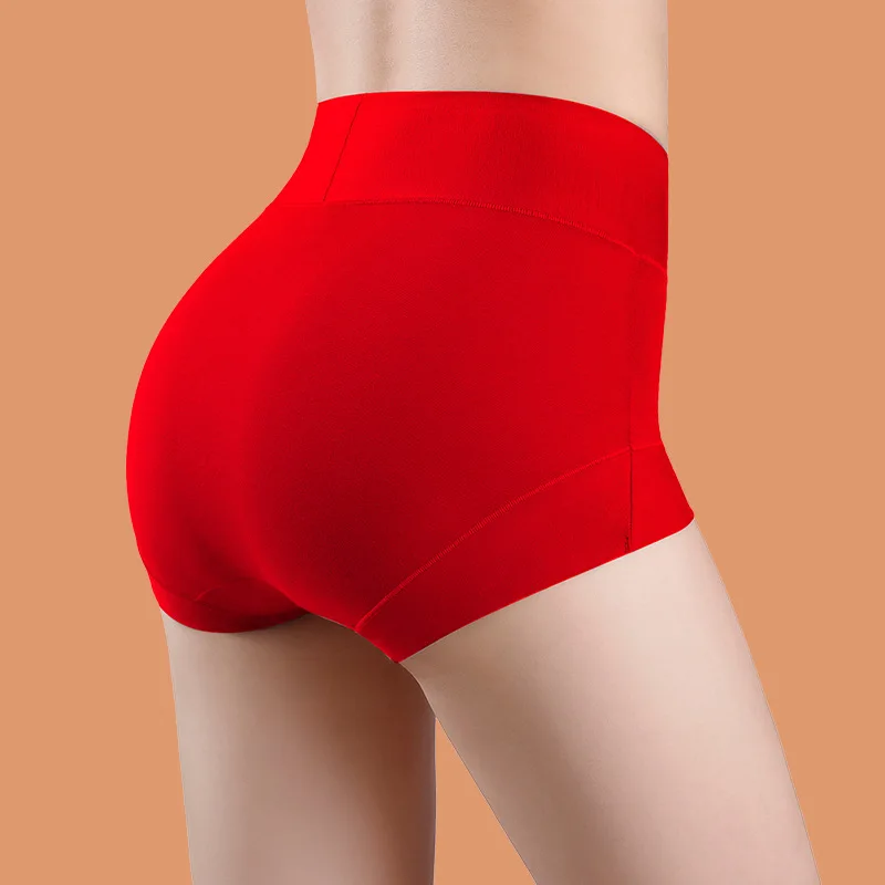 7pcs High Waist Underwear Women 60S Cotton Panties Plus Size Womens Briefs Cozy Female Underwear Tighten Abdomen Safety Shorts