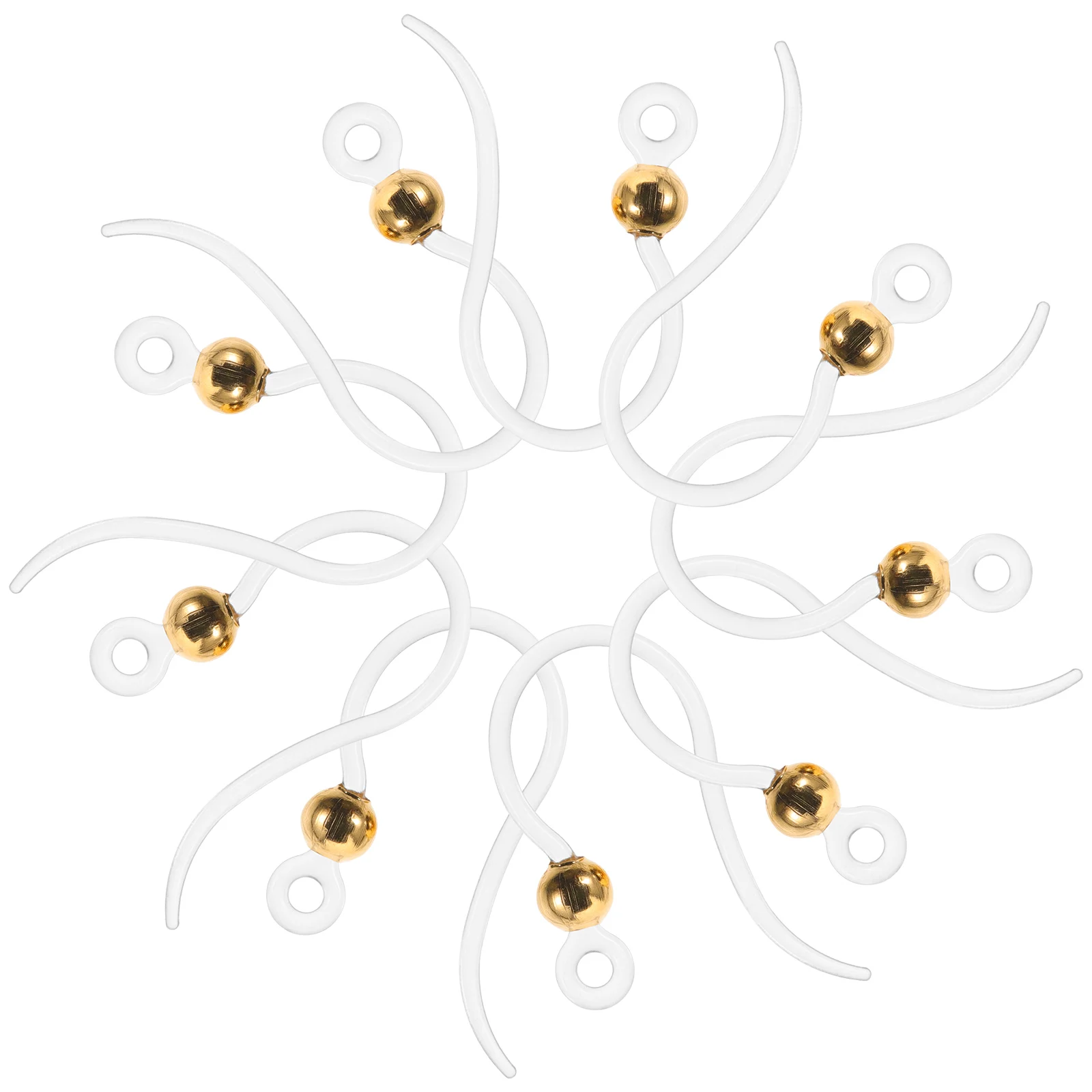 

50pcs Hooks Diy Parts Earbob Jewelry Making Accessories Smooth Surface No Burrs Transparent Earring Hooks Beads Diy Handmade