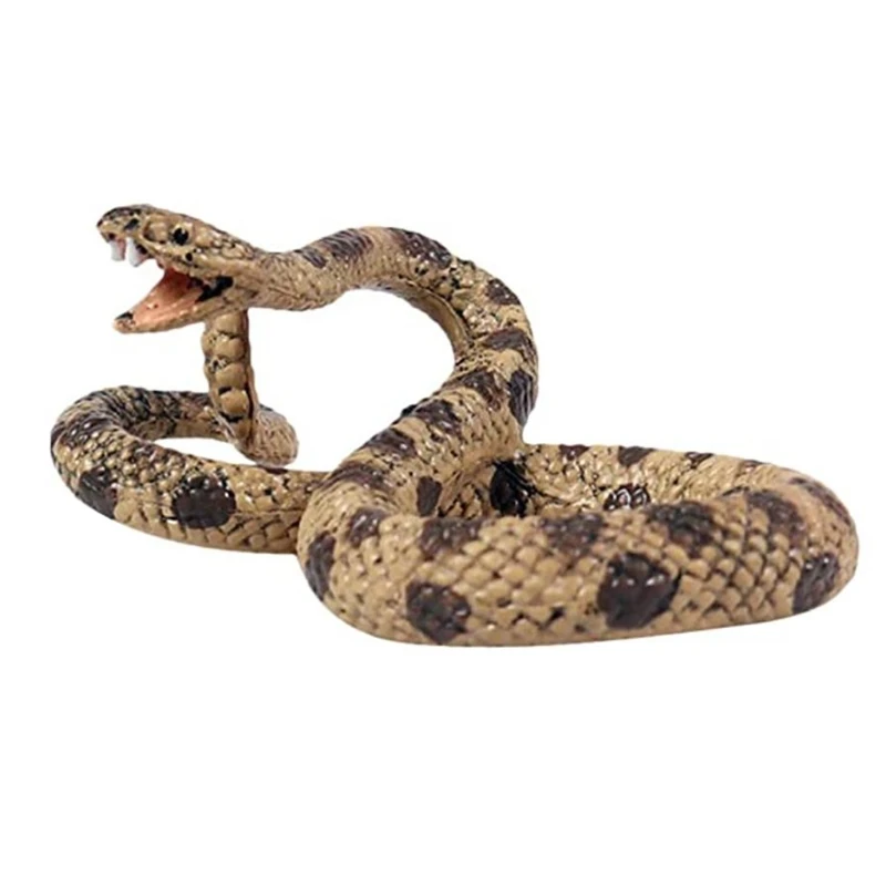 

1Set April Fool’s Props Prank Toy Realistic Snake Trick Toy for Entertainment Educational Model Rattlesnake Novelty Toy