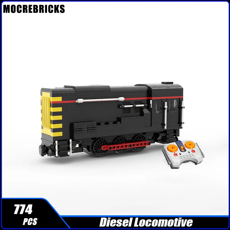 MOC-157609 City Railway Diesel electric locomotive - Shunter 08 level Building Block Assembly Model Brick Boy Toy Gifts