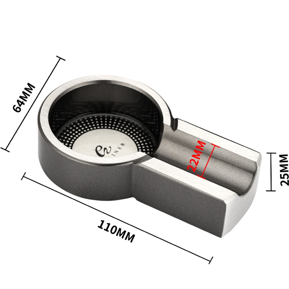 Galiner Ashtray Silver Small Size Solid Metal Titanium Alloy Cigarette Ashtray Ash Tray Cigar Holder Luxury