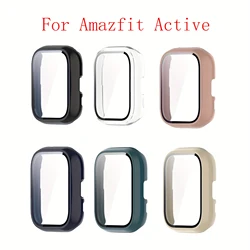 2Pcs Case + Screen Protector for Amazfit Active With Tempered Glass Anti-scratch Film Bumper Protective Case Cover Accessories.