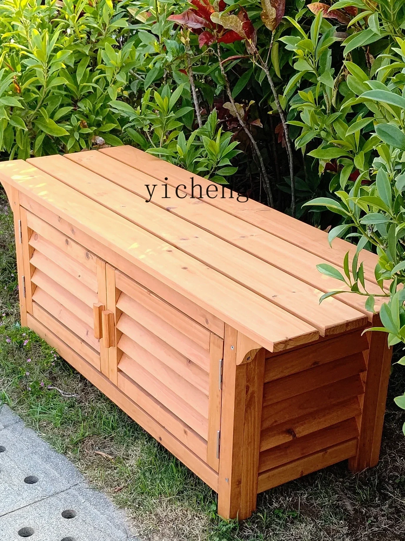 b11- Balcony Outdoor Storage Stool Storage Box Chair Outdoor Shoe Cabinet Courtyard Entrance Bench