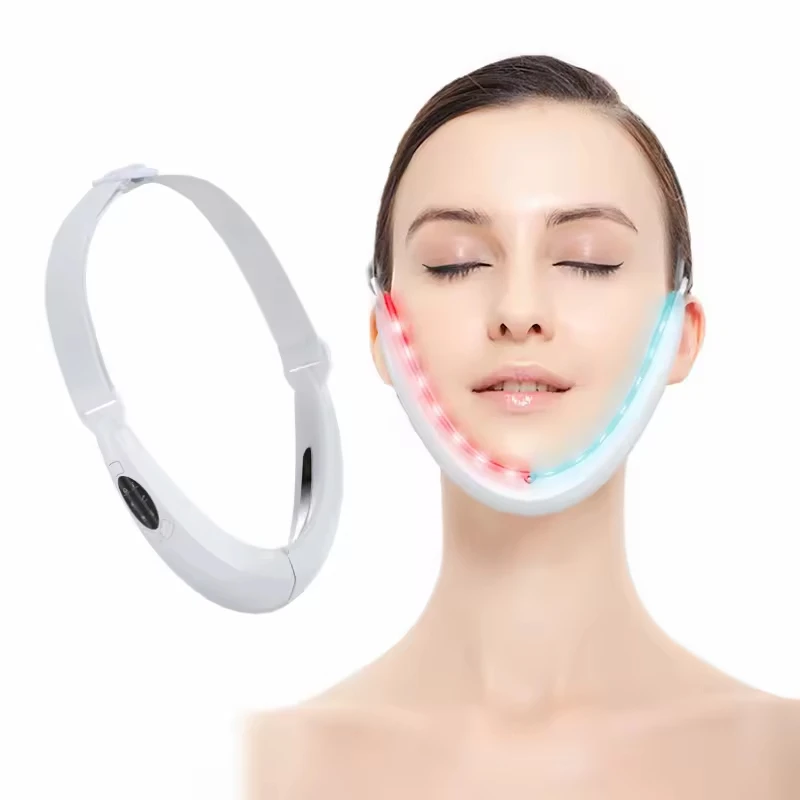 

EMS Double Chin V Shape Lift Belt Facial Lifting Massager 5 Modes Face Slimming Vibration Face Lift Tighten Device Skin Care