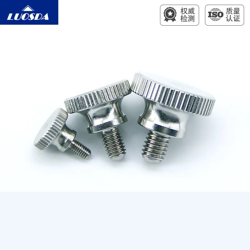 GB834 304 Stainless Steel Knurled Large High Head Hand Screw Step Thumb Bolt Hand‑Tightening ScrewmM6-M8