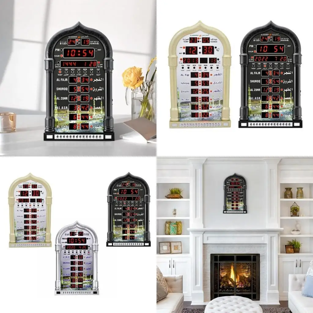 

M5TD Azan Clock,Led Prayer Clock,Wall Clock,Read Home/Office/Mosque Digital Azan Clock/Decorative Clock HA-4008
