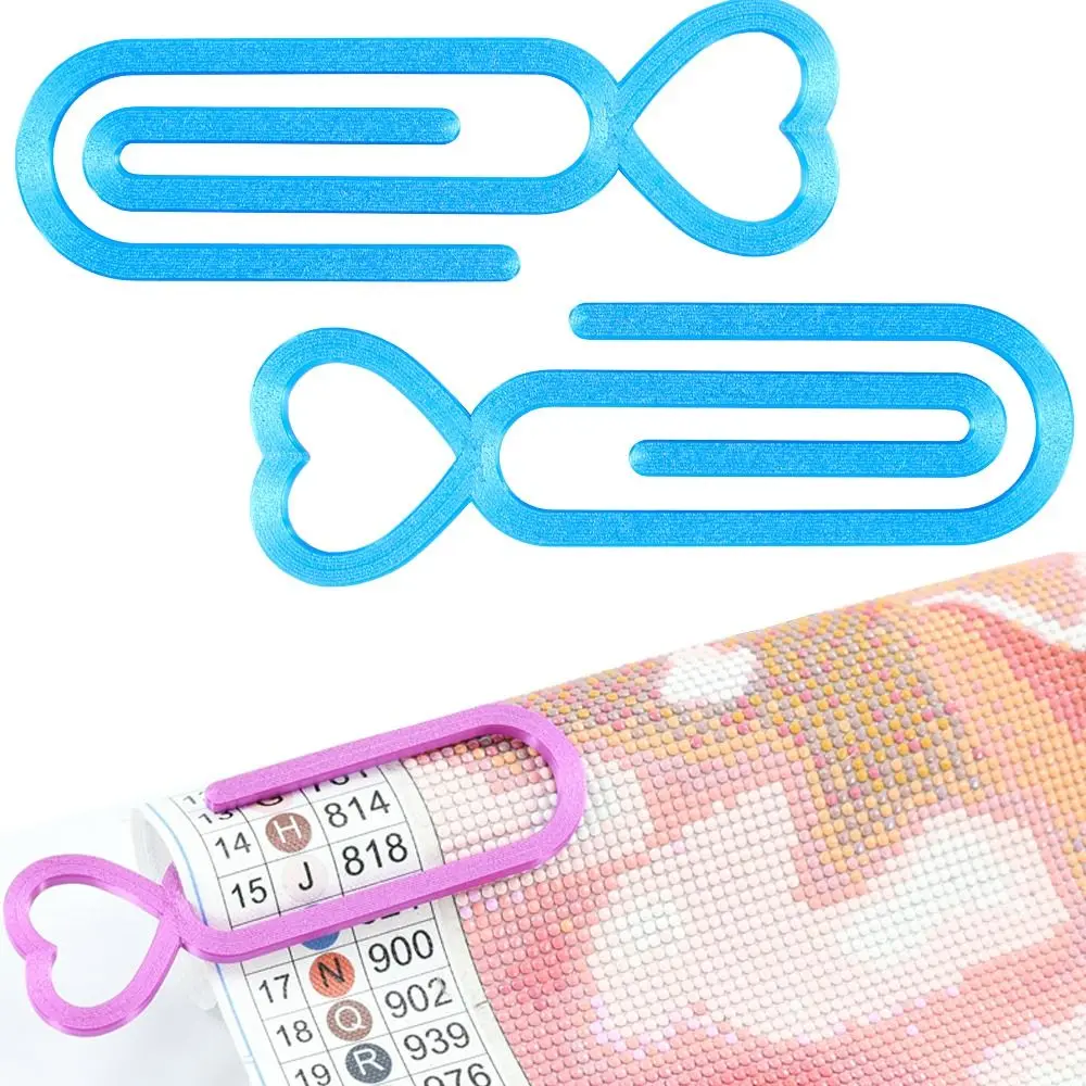 Plastic Material Diamond Painting Canvas Clip Set Heart-shaped Design Fixing Clips Diamond Art Tools Multifunction Tool view 2