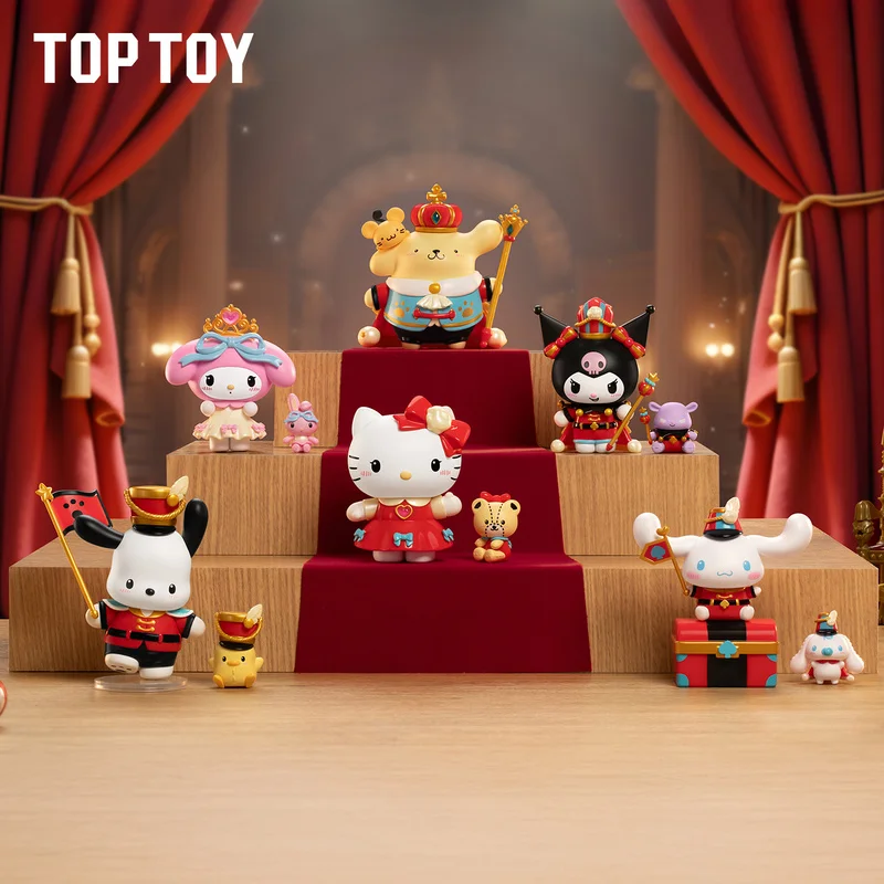 

Новый Sanrio семейный Щелкунчик слепая коробка игрушки аниме Kuromi Hello Kitty Pochacco Cinnamoroll удивленная коробка для девочек Рождественский подарок