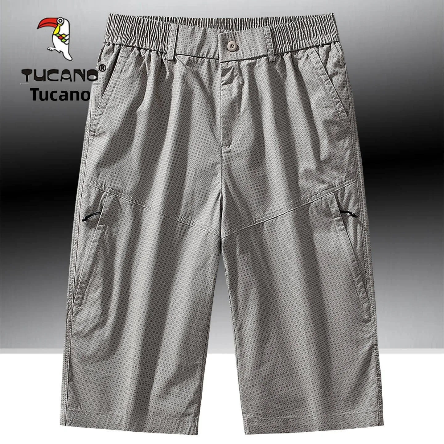 

TUCANO Men's Summer Casual Cotton orts Loose Fit Thin Seven-Point Beach Pants Breathable Comfortable Workwear Cargo Pants