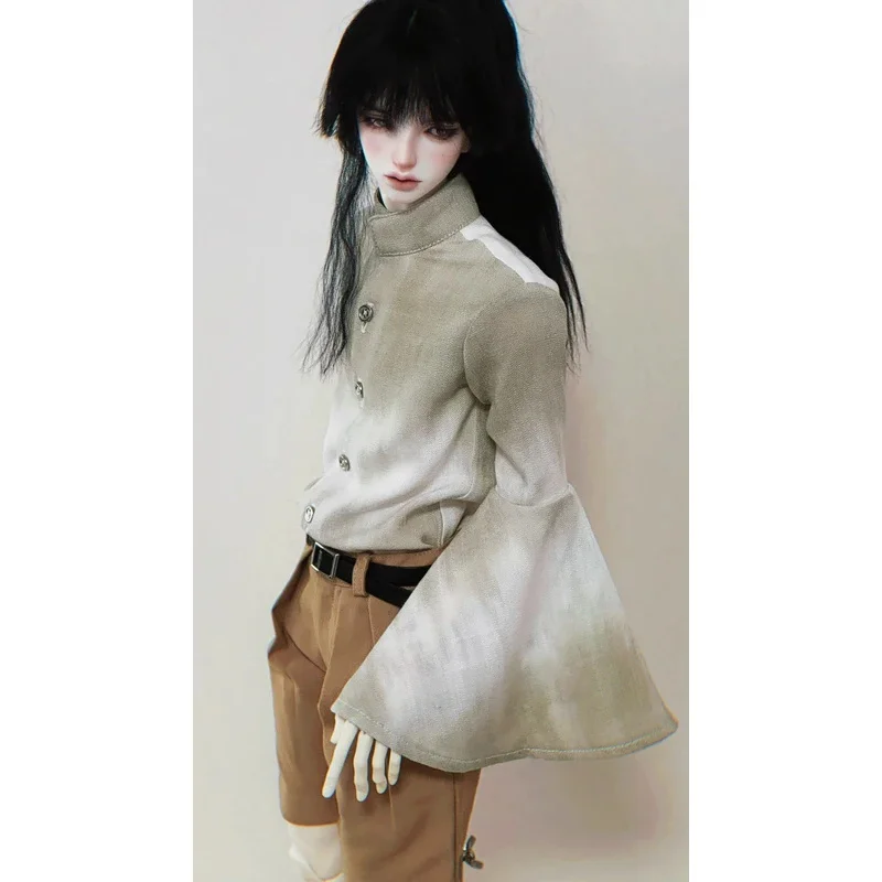 [고품질] 1/3 BJD 인형 타이다이 플레어 슬리브 스탠드업 칼라 셔츠 모델 ID75 POPO68 Uncle SD10 MSD 액션 피규어용