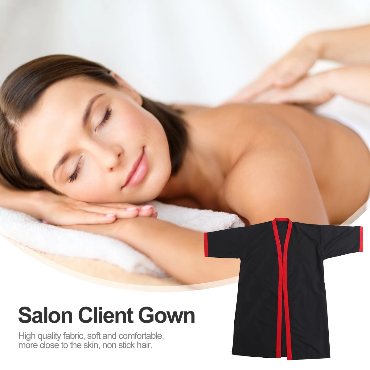 

Waterproof Dye Cape Salon Client Gown Guest Robe Barber Smock Protective Apron Spa Sleepwear One Size Breathable Quick Dry Tie