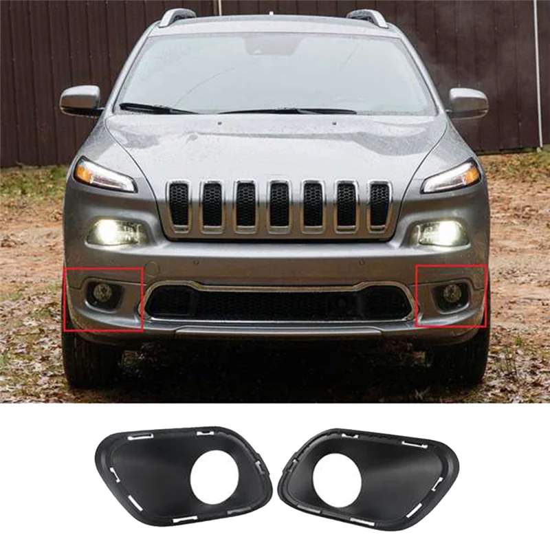 68203220AA 68203221AA coppia paraurti fendinebbia fendinebbia guida copertura lunetta Trim L + R per Jeep Cherokee 2014-2018