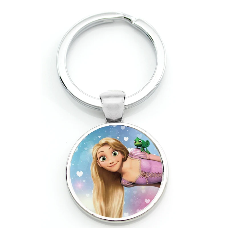 Ment Keychain Keyring - Cartoon Rapunzel Tangled Disney Princess Anime Movie Aesthetic - Key Ring Key Chain Pendant Holder Decor