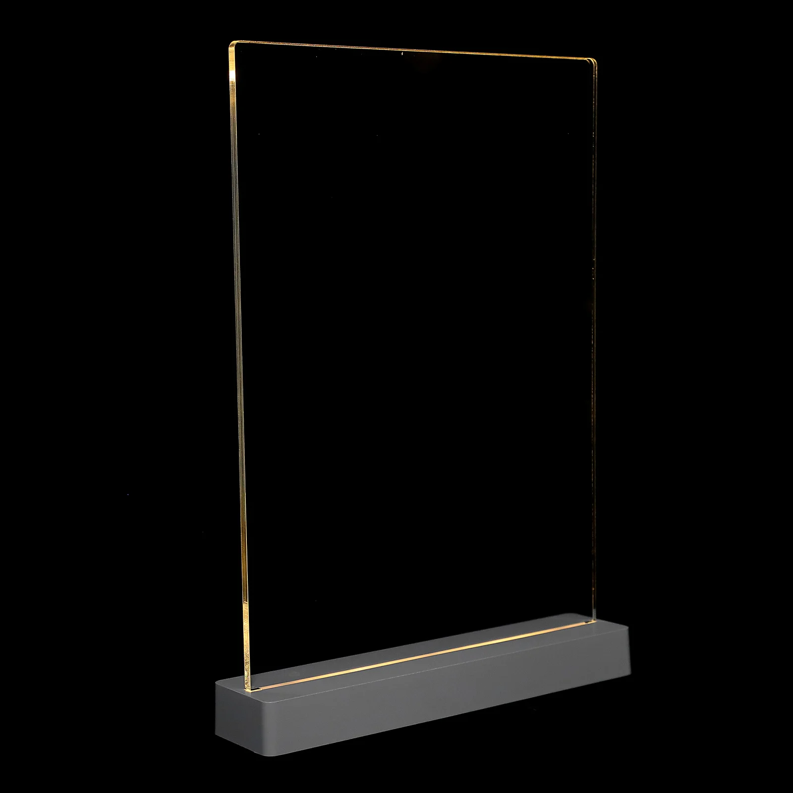 

Lighted Message Fluorescent Led Bulletin Desktop Illuminated Dry Erase Acrylic Panel Rechargeable Compact Glow Writing Display