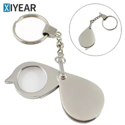 Mini loupe de poche pour bijoux, porte-clés, anneau de bijoux pour la lecture, la science, le passe-temps, le nettoyage des pièces de monnaie, 10x