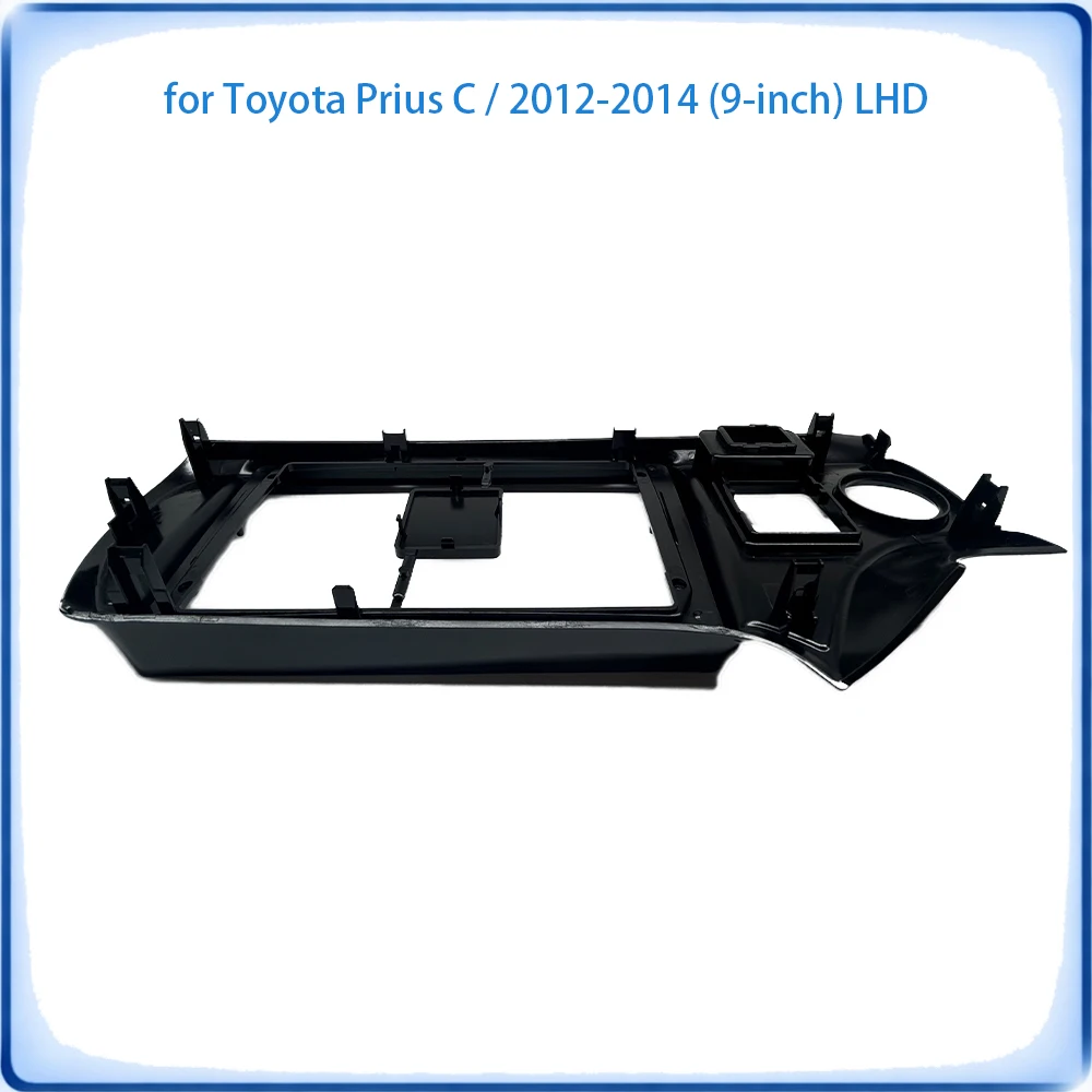 Car Radio Fascia Frame For Toyota Prius C 2012-2014 9 inch LHD Stereo Panel Wiring Harness Power Cable