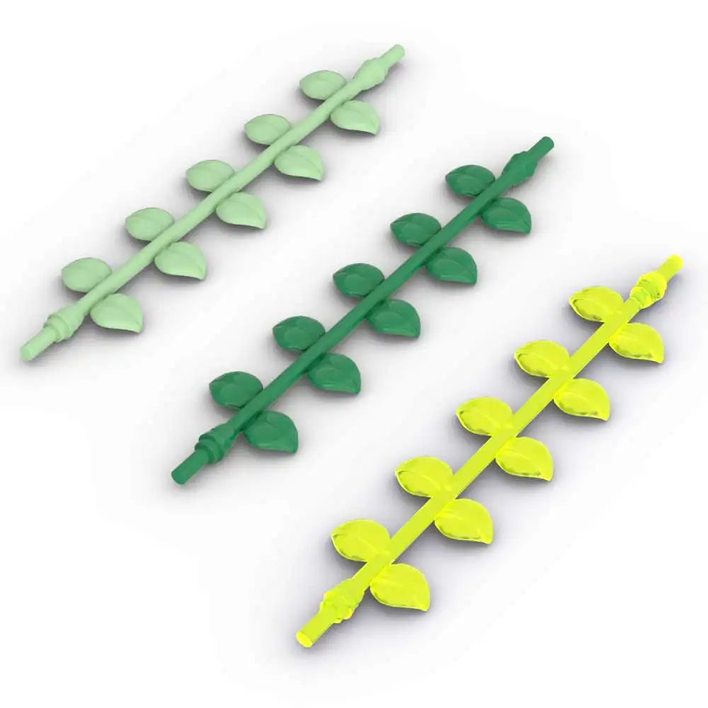 

MOC 10PCS Plant Vine 16981 16L Building Blocks With Leaves Flexible Grass Tree Bricks Particle Puzzle Toy Children Birthday Gift