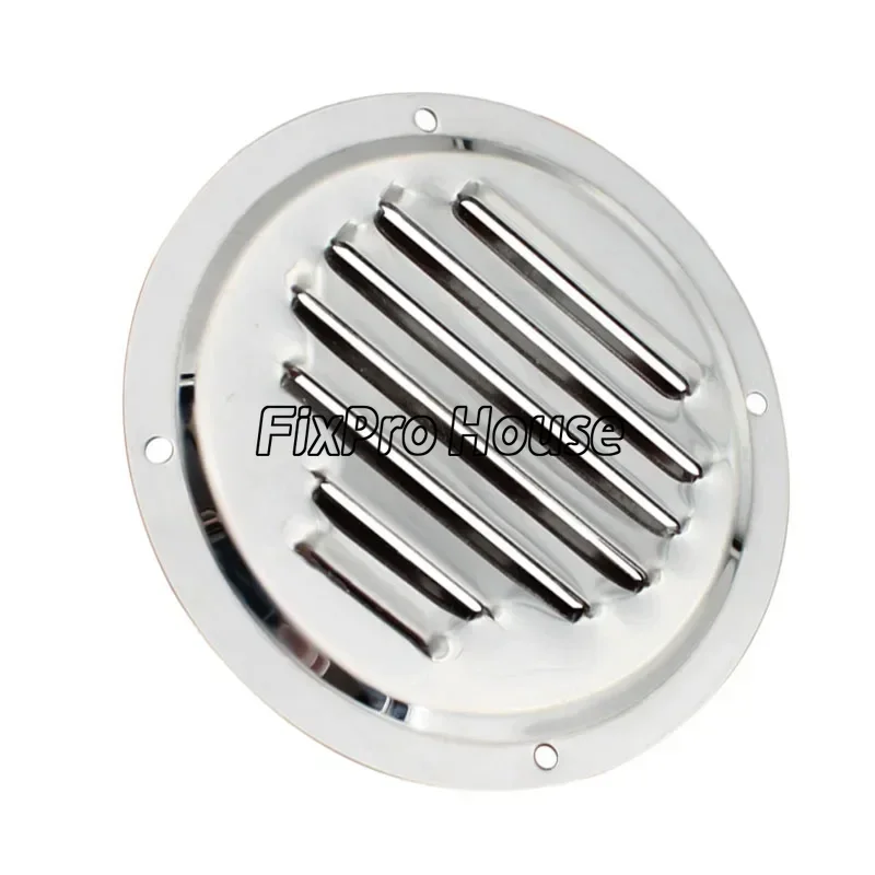2 Piece 316 Stainless Steel Round Louvered Vent Cover 4 inch 5 inch Mirror Polish Air Vent Cover For Boat Yacht Caravans RV