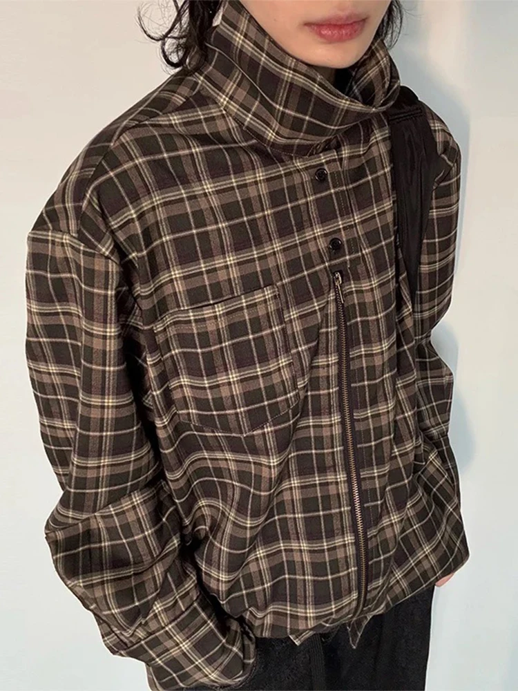 

American Retro Plaid Shirt Men's Summer High-End Grid Pattern Cleanfit Old Money Style Jacket Outerwear Loose Fit Long Sleeve