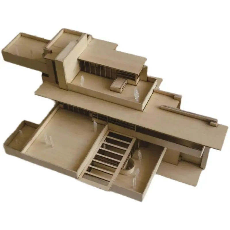 DIY master architectural model hand-assembled kit material package sand table scene linden board model flowing water villa