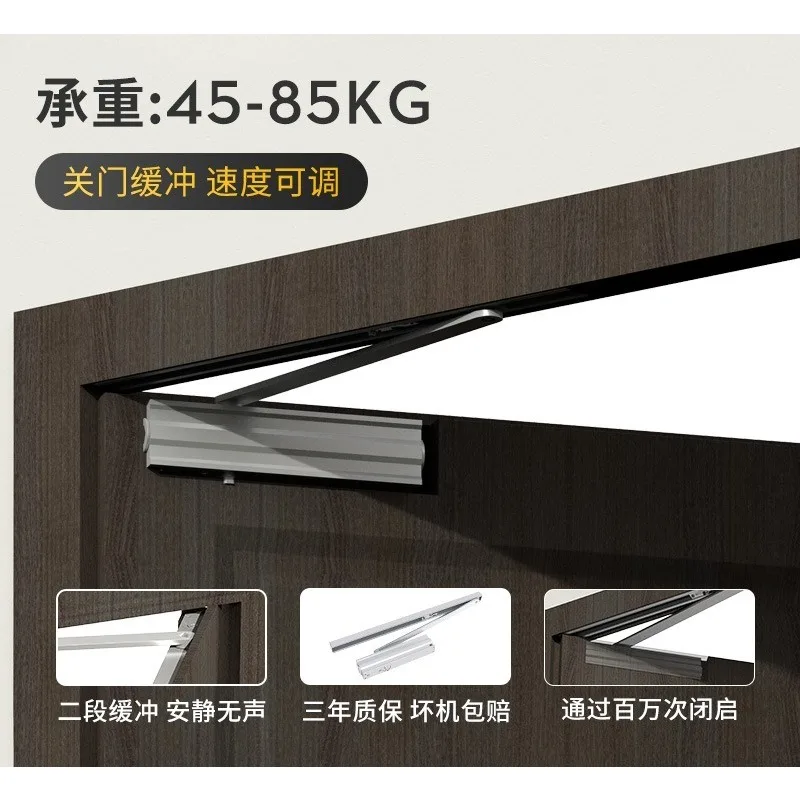 Concealed Hydraulic Buffer Door Closer Home Hidden Slide Rail Positioning Auto Closing Door Hardware