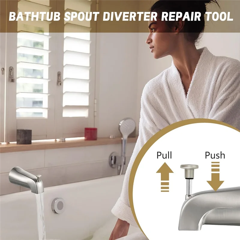 AT19-4-Pack Universal Tub Spout Diverter Repair Kit Tub Faucet Diverter Repair Kit Tub Faucet Repair Replacement Parts