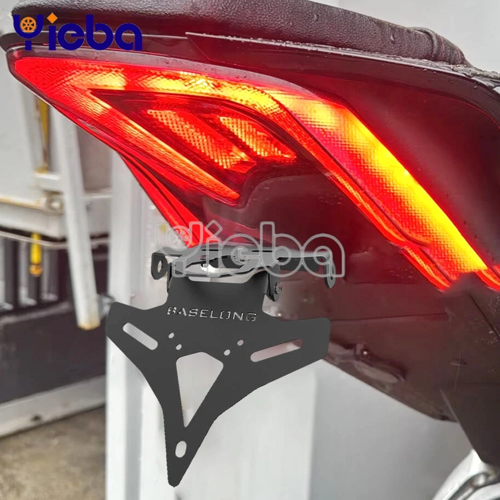 FOR QJMOTOR 600RS / 600RC 600 2022 2023 2024 600 RS RC Motorcycle Stainless steel Licence Plate Holder Led License plate holder