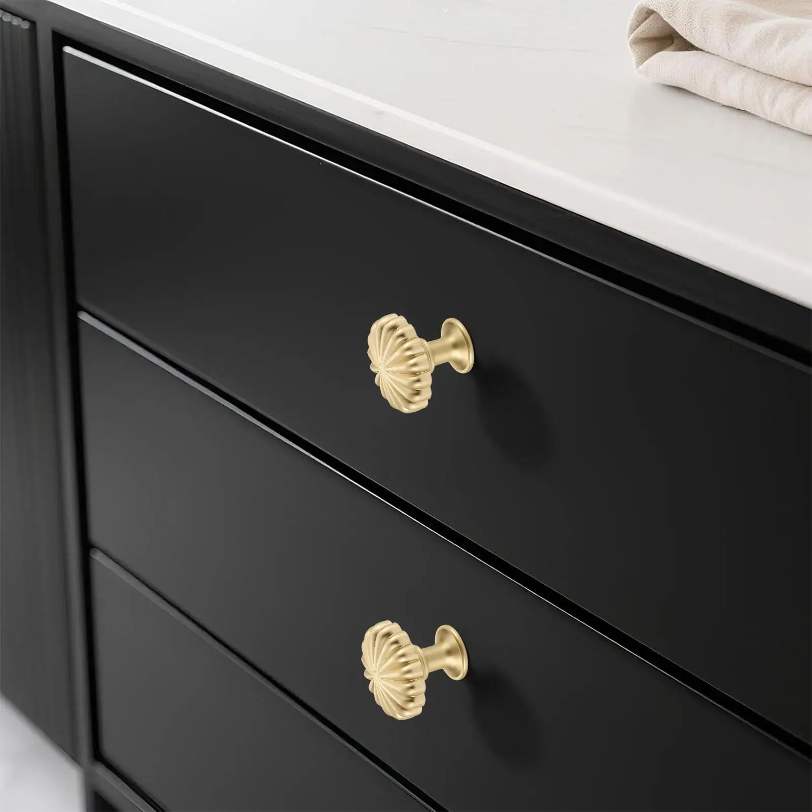 Perillas de armario de cocina, 10 piezas, perillas de muebles de calabaza, tiradores redondos antiguos de aleación de Zinc para armario, hogar, garaje y dormitorio