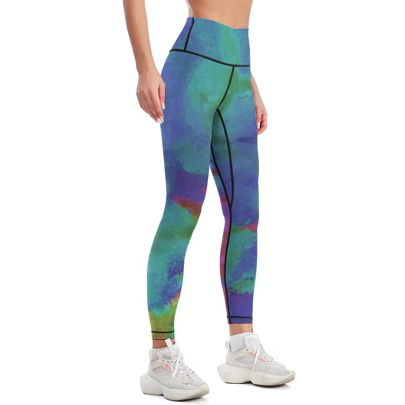 Silver, Blue, and Purple Scales 2 Leggings gym top gym sportswear woman Womens Leggings