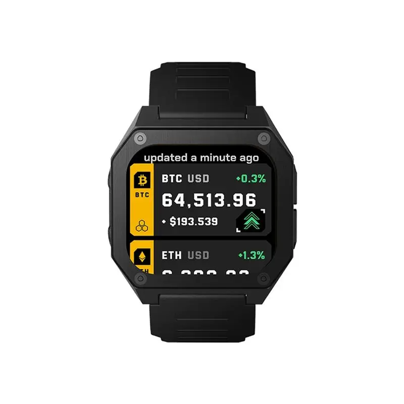 A95D-BTC Bitcoin Stocks Exchange Rate Weather Watch 1.8-Inch Screen Multi-Function Wristband Display 284 X 240