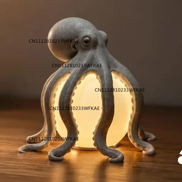 Portable Cute Hot-selling Ocean Decor Table Lamp Creative Octopus Lighting