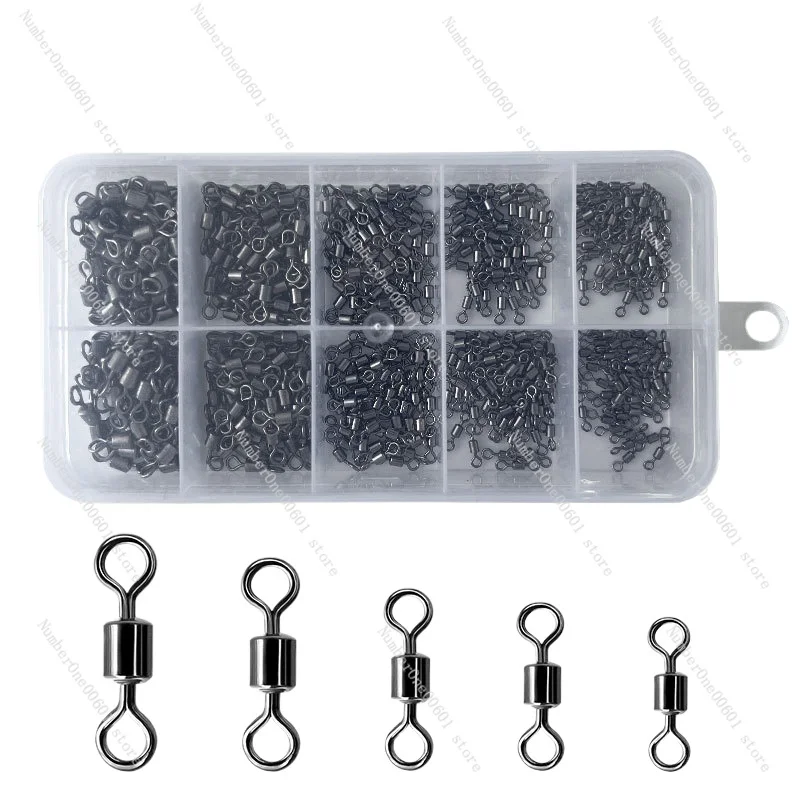 

Boxed American Swivel 500pcs Mixed 8-Word Ring Sub-Wire Connector Lure Fishing Tackle Accessories