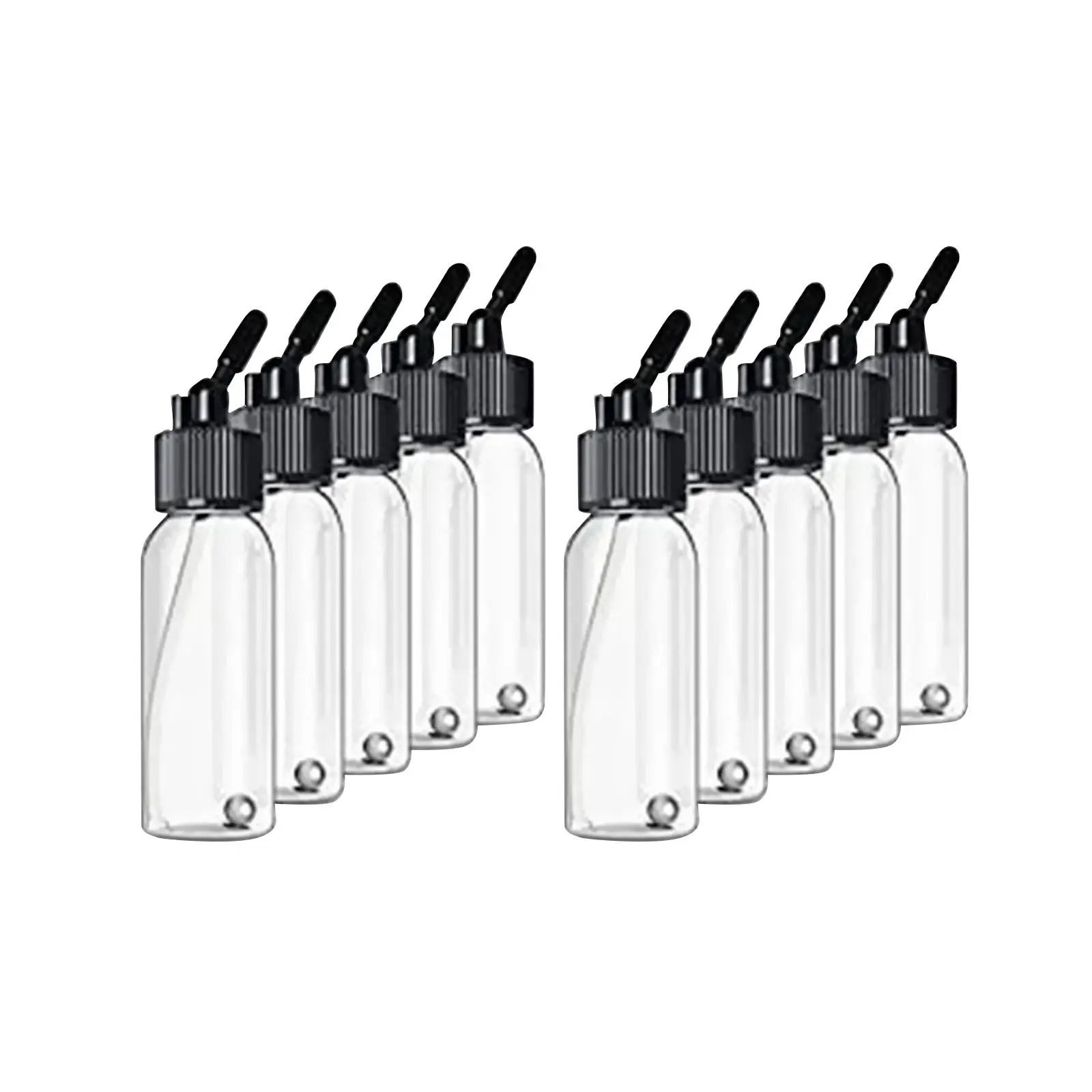 10 Pieces Paint Empty Bottle Jars Squirt Sharp Mouth Dropper Bottle Dual Actions Siphon Suction 30ml for Glue Dressing Liquids