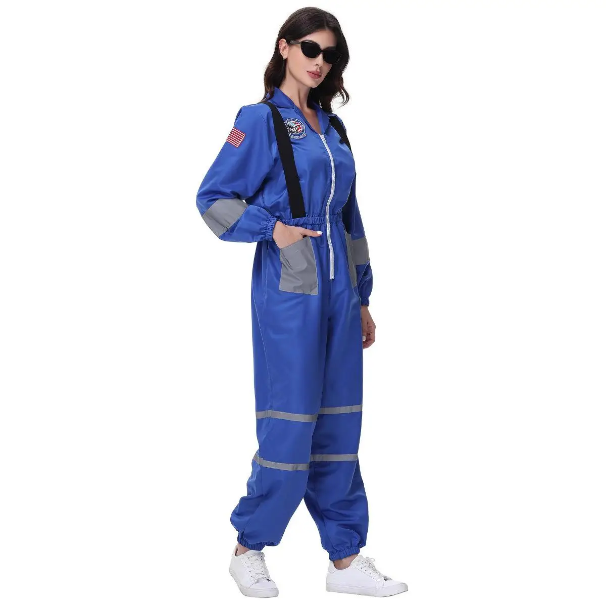 

Космический костюм на Хэллоуин для взрослых, косплей, фестиваль космонавтов, ролевой костюм, трансграничный настраиваемый