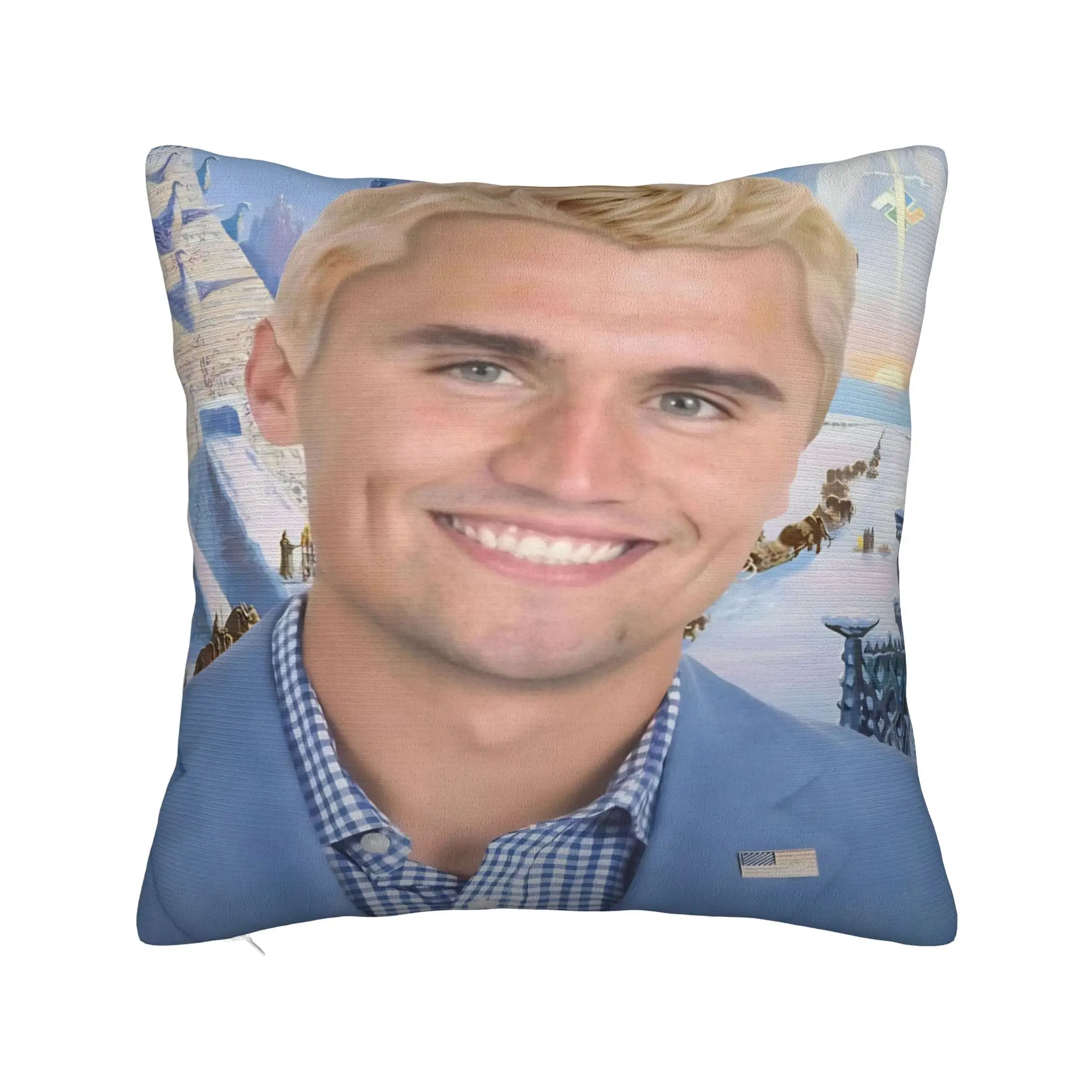 Laugh Charlie Kirk Pillow Case  Retro Trendy Pillow Cover Soft Pillowcases For Living Room Bed Chair