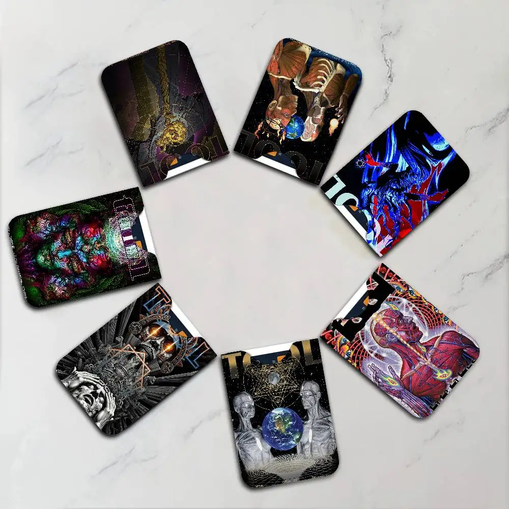 Tool Band Lollapalooza in Texas Men Women Universal PU Leather Business Card Holder ID Credit Card Organizer Size Card Case