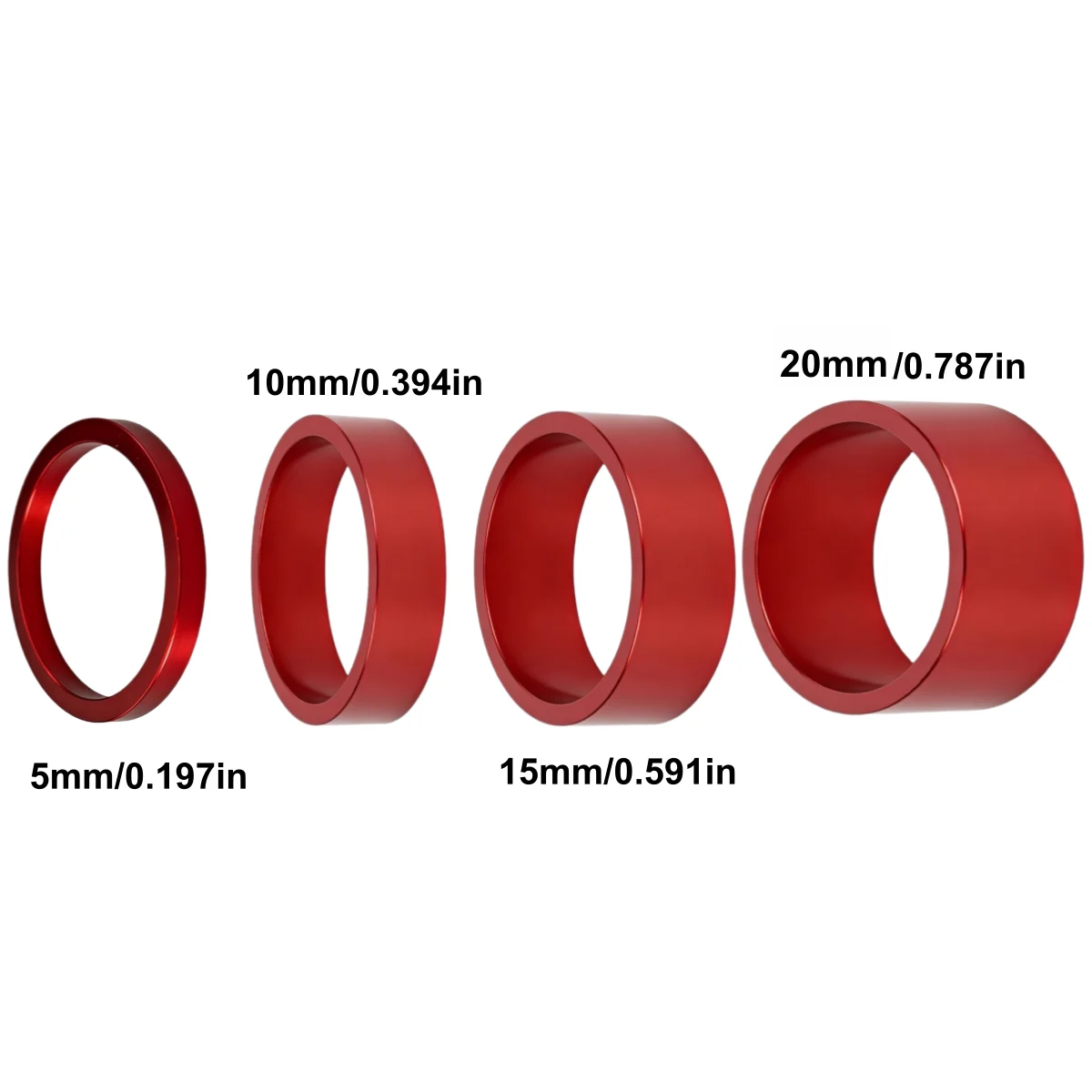 Fahrrad-Lenkervorbau-Abstandshalter-Set 5MM 10MM 15MM 20MM für 1 1/8-Zoll-Vorbauten passend für die meisten Fahrräder – Detail 7