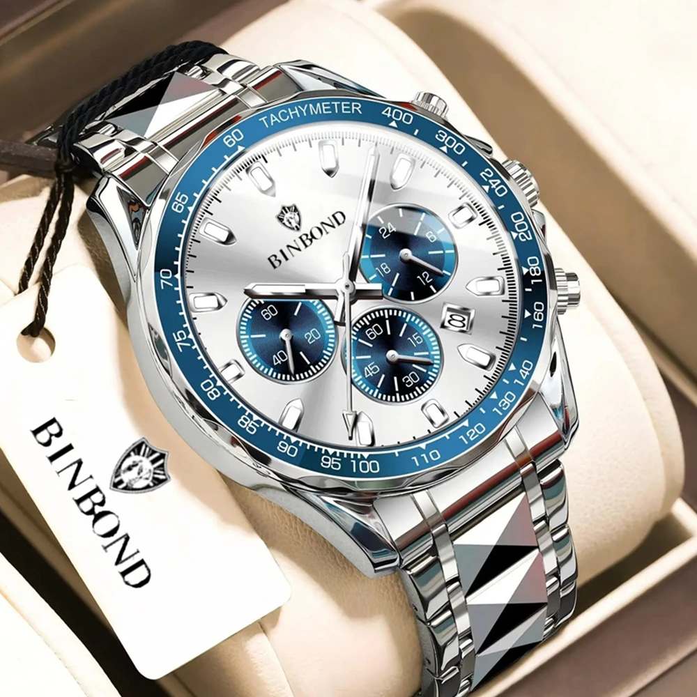 

Sports New Men Chornograph Watch For Man Luxury Brand Fashion Quartz Wristwatches Gifts Mens Watches Automatic Digital Clock
