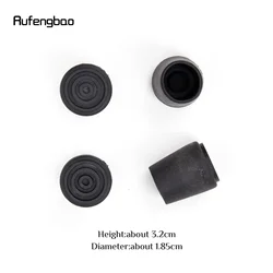 4 PCS Bottom Soft Gum Rubber Pads For Two Joints Metal Walking Stick The Rubber Tips For Fashion Walking Canes
