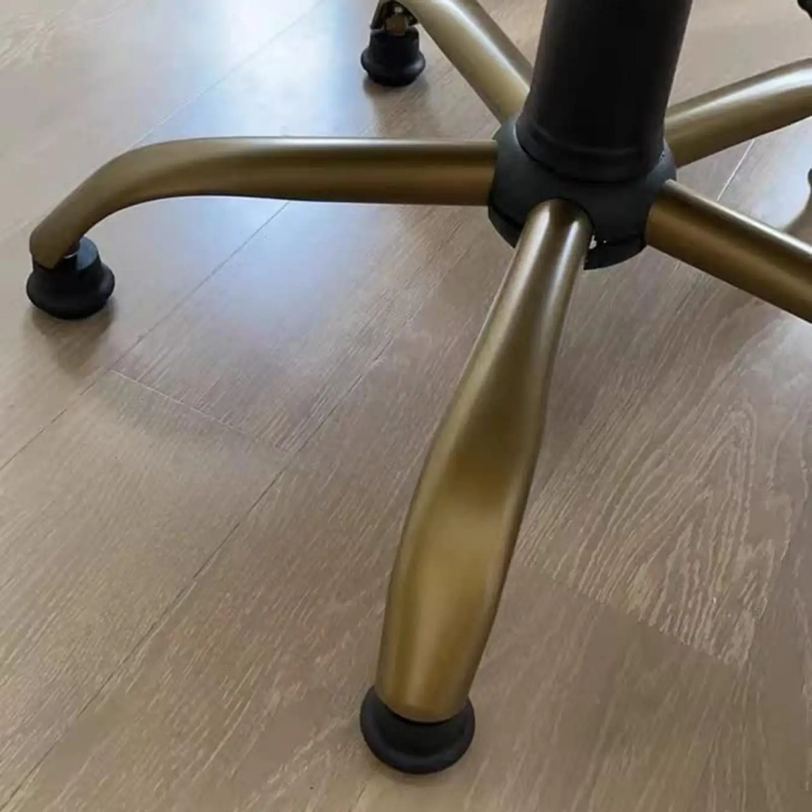 5Pcs Office Chair Glides Bell Glides Black Foot Pads Easy Conversion for Sofas Shelves Storage Racks Fixed Stationary Castors