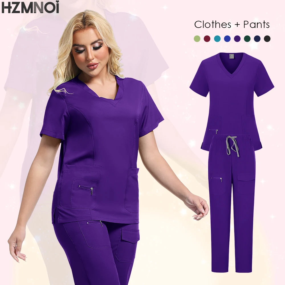 Uniforme de SPA de beauté pour femmes, magasin de clinique pour animaux de compagnie, ensemble de vêtements de travail de dentisterie vétérinaire, uniforme d'infirmière médicale de haute qualité unisexe