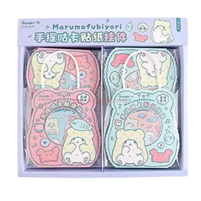 24pcs Sanrio Stationery Stickers Office Supplies Kawai Marumofubiyori Blanket Bear Guka Sticker Set Student DIY Creative Gifts