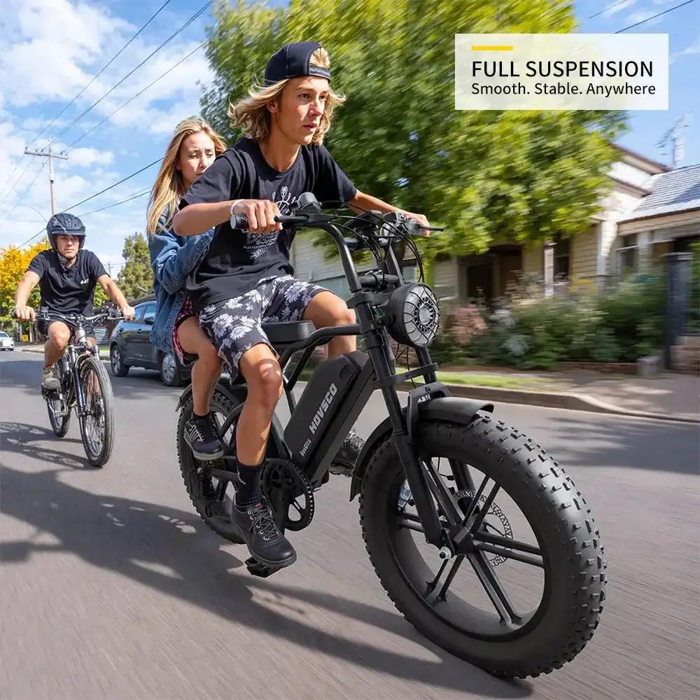 

SXLL TST 1500W for Adult 20 Fat Tires Electric Bike 60/110 Mile Range 28MPH 7 Speed Front Suspension 48v Brushless Motor