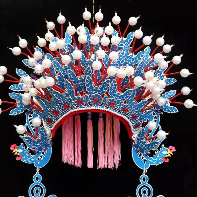 

Princess crown, Guochao bride, butterfly tube, phoenix crown hat, studio photography prop phoenix crown charcoal