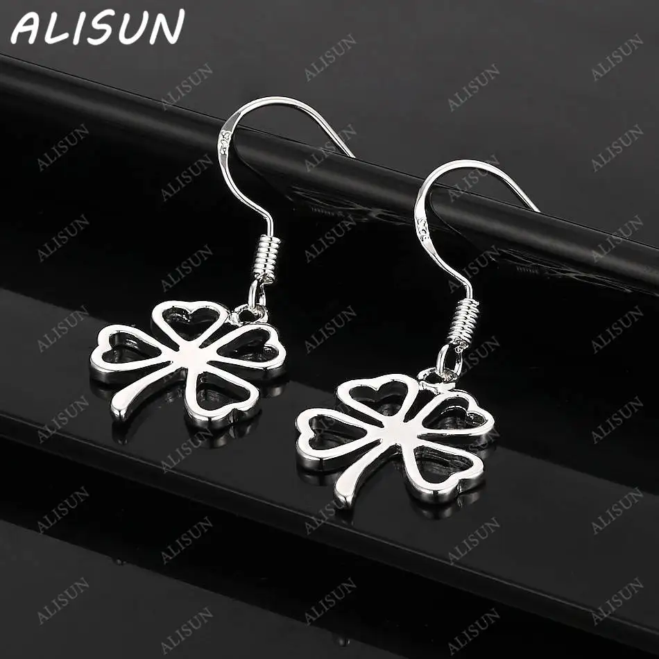 

ALISUN 925 Sterling Silver Four-leaf Clover Earrings Drop Earrings For Women Anniversary Popular Wild Fashion Romantic Jewelry